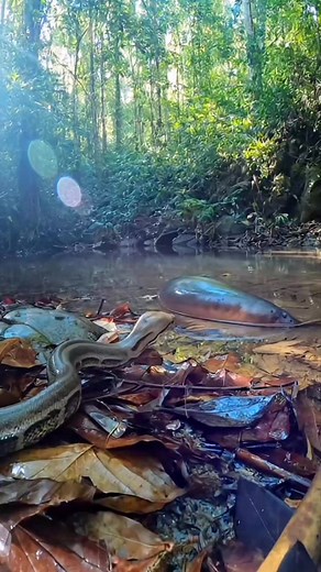 Python vs Electric Eel 🤯⚡️🐍 #animals #wildlife | lana rose