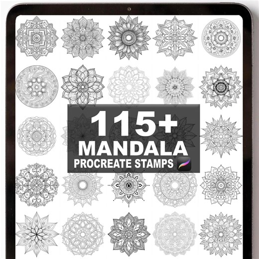 115+ Procreate Mandala Tattoo Brushes | Procreate Stamps | Instant Digital Download - Etsy UK