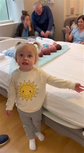 WHY YOU BUY SIX?! Toddler Meets SIX Newborns #viral #baby #toddlertwins #cute #shortvideo #shorts