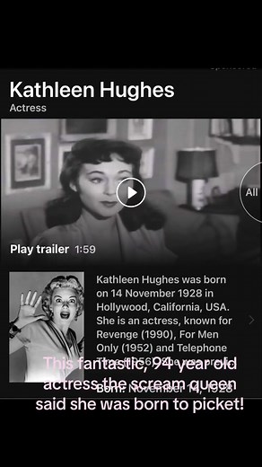 Kathleen Hughes, 79 years in SAG. I love her.