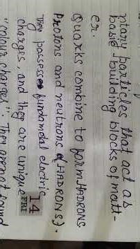 QUARKS, the basic building blocks of matter.( in Hindi & english).