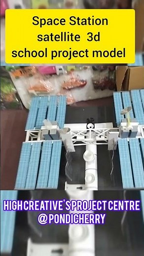 satellite 3d model#tlmideas #spacestation model #rocket #chandrayaan3 #scienceproject #schoolproject