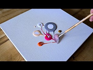 Acrylic Painting Technique / Abstract Painting / Using Fluid Acrylics & Various Tools