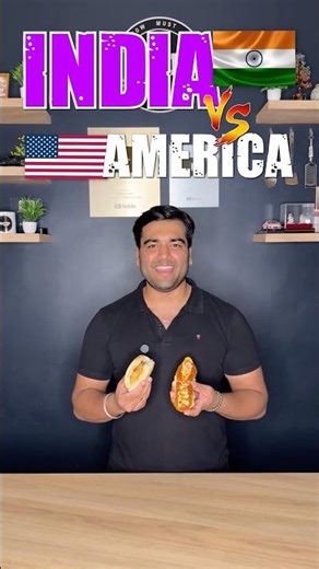 India Vs USA🌭#food #foodie #foodvlog #minivlog #india #usa #cricket #indianfood #snacks #shorts