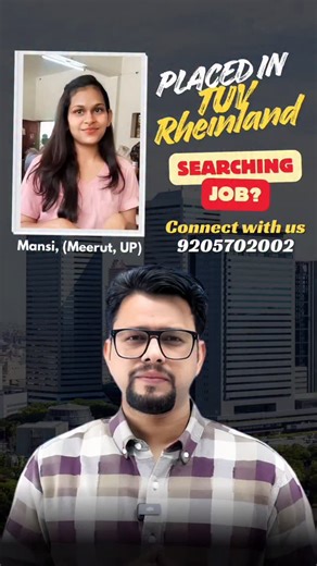 Jobs & Interviews (Corporate Gyani) on Instagram: "🎯 Congratulations Mansi for this Achievement 🚀 Student from B. Com Background and Got Relevant Profile Job in German Based MNC, TUV Rheinland Trained & Placed By - Corporate Gyani - Tanveer Sir Want to know the process? Contact us at 📱 9205702002 for MNC Placements Jobs Interview Selection Job Instagram Salary WFH Work from Home P2P O2C R2R Finance Accounting Accounting Placements Recruiter #interview #jobs #interviews #interviewtips #wfh int