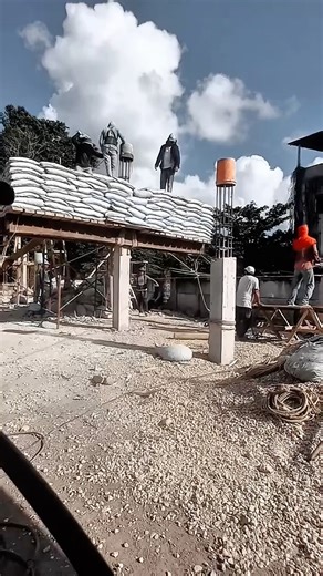 Pile Installation Manual Work Tool Using Gravity Weight Method #worktool