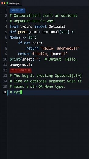 Your Python Is Too Slow: Optional[str] isnt an optional argumenthere's why!