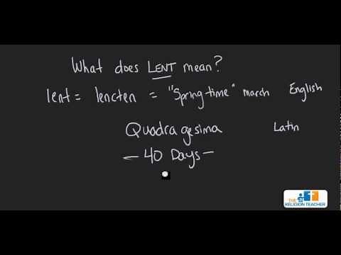What Does Lent Mean?