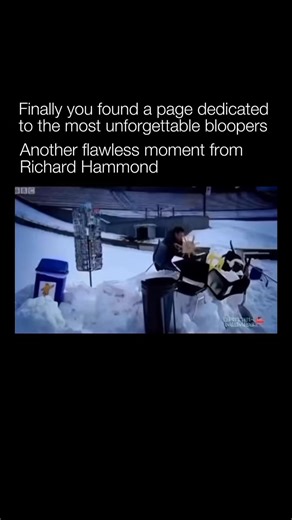 @unforgettablebloopers on Instagram: "On Top Gear’s Winter Olympics special, the hosts attempted a stunt to see if a 1986 Mini could jump farther than a professional skier. Richard Hammond was tasked with setting up a safety barrier to stop the car after its rocket-powered run, but his first attempt ended up on the wrong slope and in the wrong position. The trio’s slow realization and attempts to fix it in real time turned what was meant to be a high-stakes stunt into an impromptu comedy bit. Th