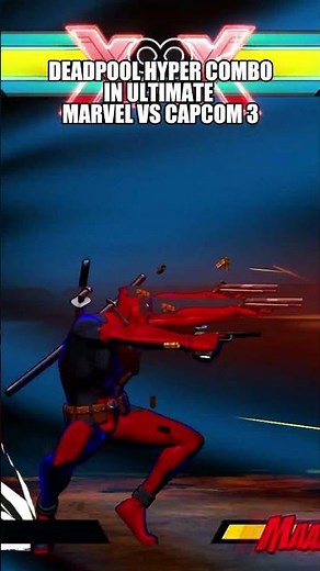 DEAD POOL HYPER COMBO IN ULTIMATE MARVEL VS CAPCOM 3 #ultimatemarvelvscapcom3