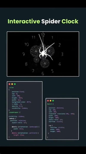 Mind-Blowing JavaScript Project Idea: Interactive Spider Clock 🕷️