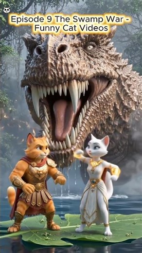 Funny cat video episode 9: The epic swamp battle #funnycats #cat #funnycatvideos #animation