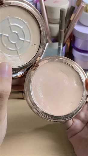 PRETTYME Foundation Balm Compact & Puff Waterproof Concealer Wajah BPOM Tahan Air Krim Bubuk Riasan Dasar Concealer