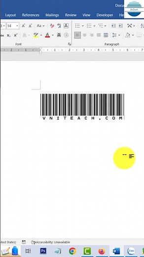 Cách tạo Mã vạch - Bar Code siêu nhanh trong MS Word #short
