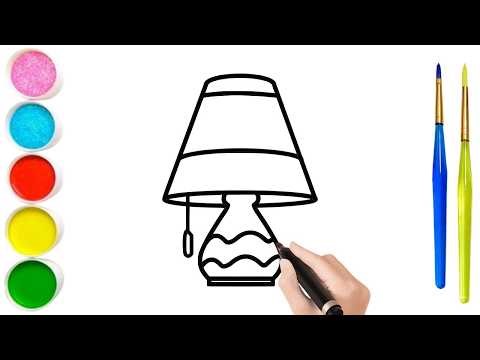 Table Lamb Drawing | Coloring and Painting for Kids & Toddlers | How to Draw and Painting