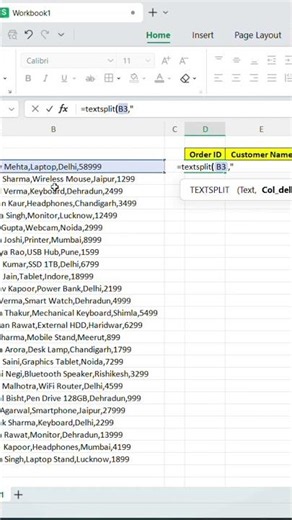 🔥 CSV Data Split in 1 Click! 😱 | Excel Trick #excel #exceltips #trending #viral #shorts