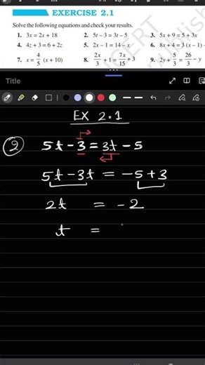 how to solve linear equation #maths #exam #education