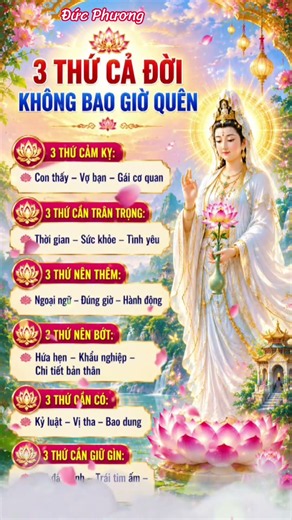 3 Thứ Cả Đời Không Bao Giờ Quên #conhanday #loiphatday #annhien #DucPhuongSucKhoe