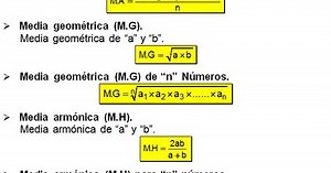 Promedios: Media Aritmética, Geométrica, Armónica