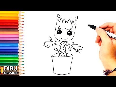 Comment dessiner Groot | Dessin de Groot