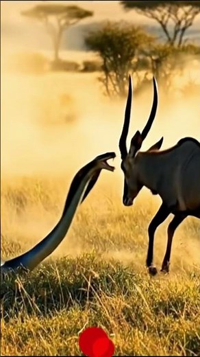 Cobra Strikes Dramatic Deer Encounter in the Savannah 4K #cinematicnature #wildlife #hyperrealistic