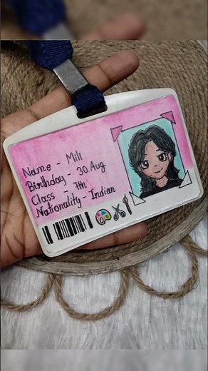 DIY cute ID card #diy #shorts