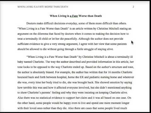 Example of an Effective Critical Response Essay