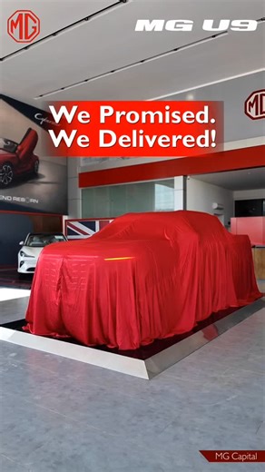 🏆We promised. We Delivered! 🏆 History made at MG Capital! The very first MG U9 has officially found its home. A roadster. A legend. A promise kept. Congratulations to our proud new owner — welcome to the MG family! 🚗💨 The legend is on the road. And this is just the beginning. 📍 MG Capital | Where Legends Begin. #MGU9 #DeliveredAsPromised #FirstDelivery #MGCapital #LegendDelivered | MG Capital