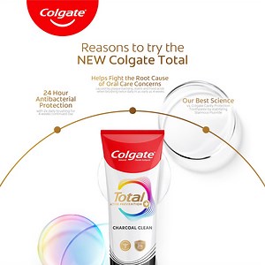 This is your sign to try the NEW Colgate Total toothpaste for active protection against unwanted dental bacteria! ⚔️🤩 | Colgate
