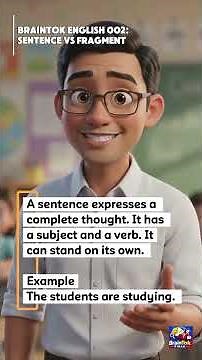 BrainTok English #002: Sentence vs. Fragment