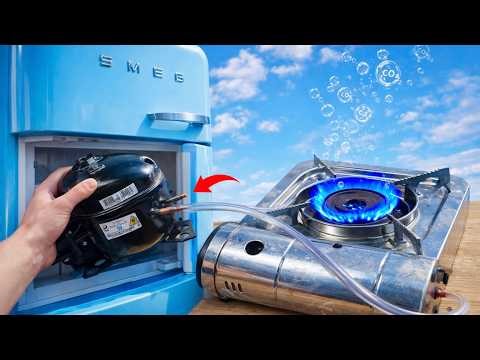 🔥CLEAN GAS! I took an old refrigerator compressor and couldn't believe my eyes!