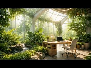 Solarpunk Greenhouse Calm Ecofuturist Background Music for Focus & Deep Work (1 Hour)
