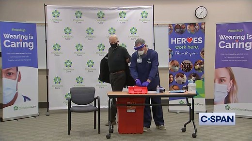 President-elect Joe Biden receives second dose of COVID-19 vaccine. https://www.c-span.org/video/?507887-1/president-elect-biden-receives-covid-19-vaccine | C-SPAN