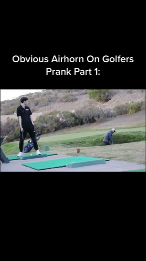 Golf Course Air Horn Prank Caught on Camera