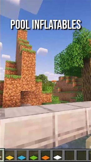 Pool Inflatables Build in Minecraft 🛟 #shorts