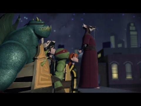 TMNT 2012 Splinter, Raph, April, Casey Jones and Slash vs Super Shredder