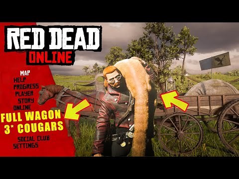 BEST WAY TO USE THE HUNTING WAGON IN RED DEAD ONLINE - COUGARS