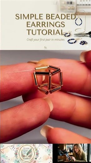 DIY Aesthetic Beaded Earrings | How to Make Beaded Earrings at Home #dıy #shorts #diyearrings