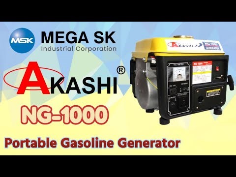 AKASHI NG1000 PORTABLE GASOLINE GENERATOR | DEMO | HOW THE UNITS WORK | MEGA SK INDUSTRIAL CORP