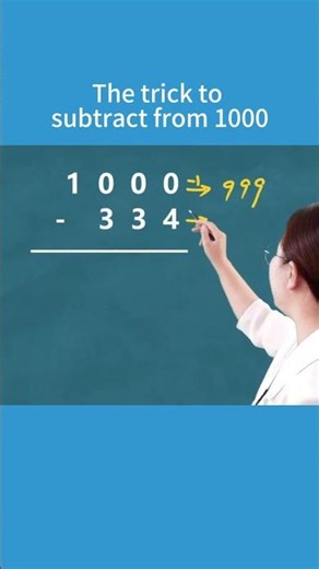 The trick to subtract from 1000
