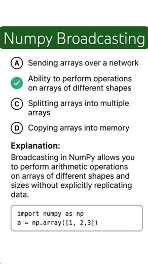 Numpy Broadcasting #datascience #ai #ml #education #100daysofcode #ml #ai