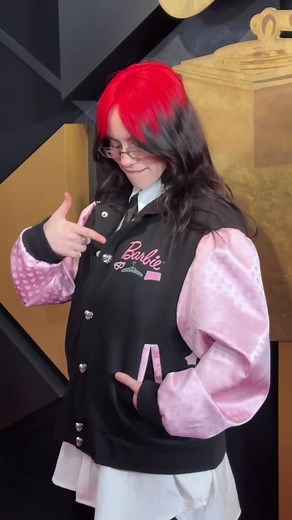 This Barbie is a Grammy nominee 🏆 #BillieEilish reps 'Barbie' at the #GRAMMYs 💞 Check out more red carpet 'fits: http://tnvge.co/LVAw2xY | Teen Vogue