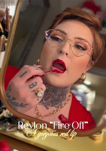 Revlon 011 Fire Off: The Perfect Red Lipstick