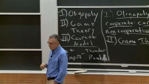 Lec 13: Oligopoly I