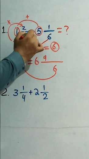 How to Add Mixed Numbers Fast #mathstricks #fractions #tutorial