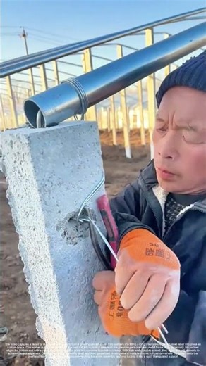 The Skeletal Bind: Securing a Greenhouse with a Bent Steel Rib