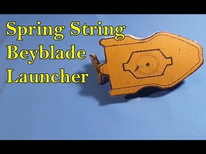 Spring string Beyblade Launcher | card board spring string beyblade launcher making Awesome Idea