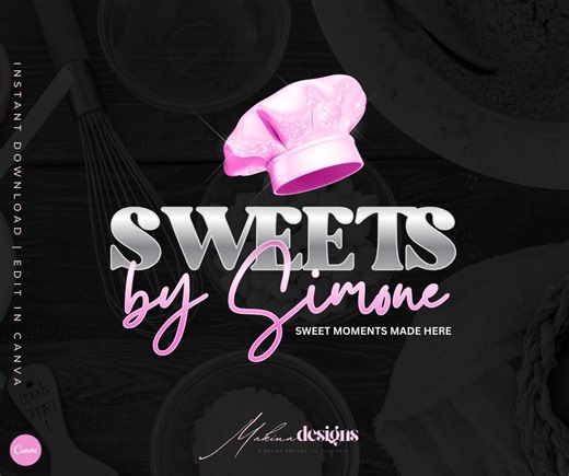 Editable Baking Logo Design for Canva, Edit in Canva, Logo Design, Baking Logo Design, Canva Template, Canva Logo - Etsy Australia