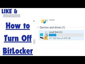 How to Turn Off BitLocker