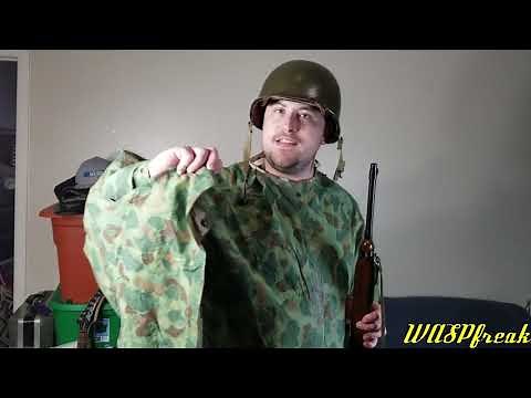 WWII USMC Frogskin Camouflage Pattern Poncho